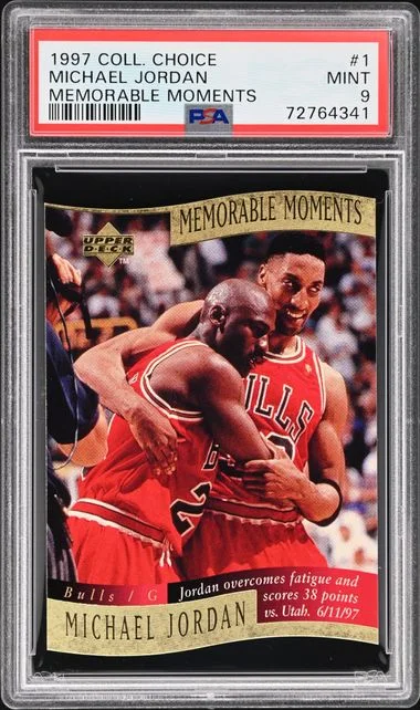 1997-98 Upper Deck Collector's Choice Michael Jordan Memorable Moments #1 card image