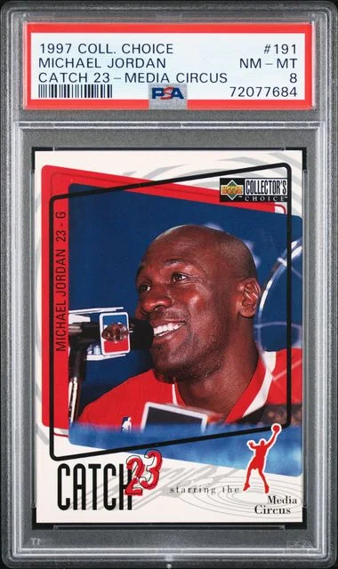 1997-98 Upper Deck Collector's Choice Michael Jordan Catch 23 Media Circus #191 card image