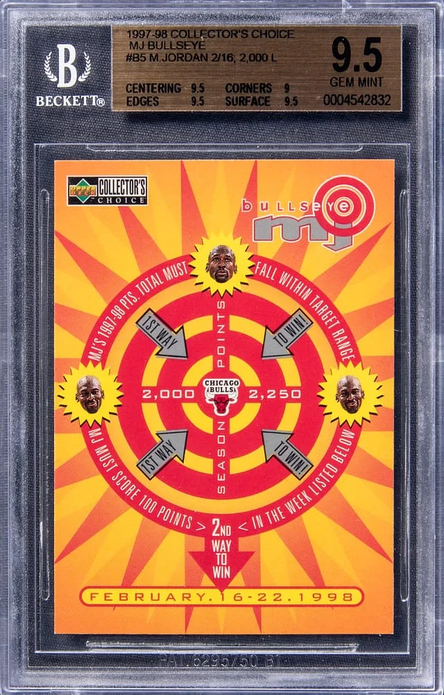 1997-98 Upper Deck Collector's Choice Michael Jordan MJ Bullseye #B5 card image