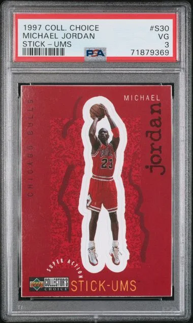 1997-98 Upper Deck Collector's Choice Michael Jordan Stick-Ums #S30 card image