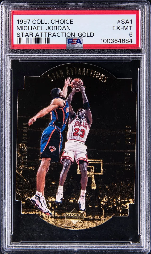 1997-98 Upper Deck Collector's Choice Michael Jordan Star Attraction Gold #SA1 card image