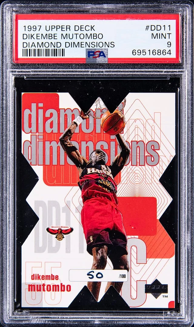 1997-98 Upper Deck Dikembe Mutombo Diamond Dimensions #DD11 card image