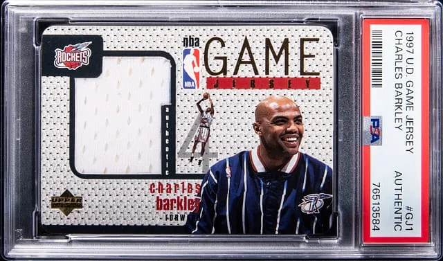 1997-98 Upper Deck Game Jersey Charles Barkley #GJ1 card image