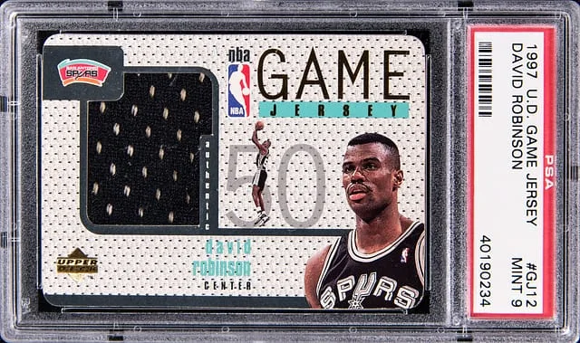 1997-98 Upper Deck Game Jersey David Robinson #GJ12 card image