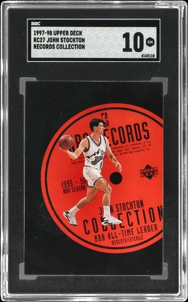 1997-98 Upper Deck John Stockton Records Collection #RC27 card image
