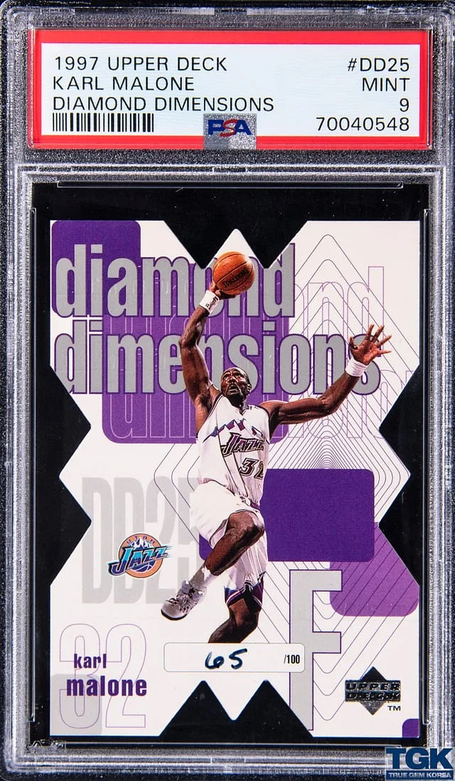 1997-98 Upper Deck Karl Malone Diamond Dimensions #DD25 card image