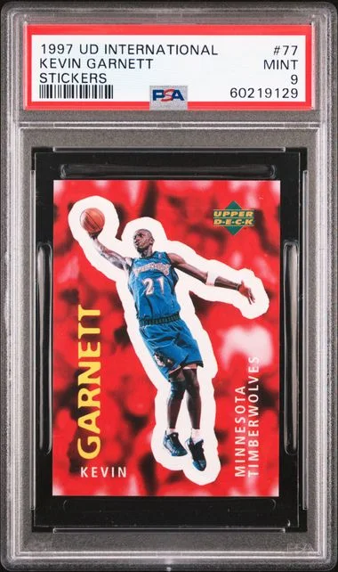 1997-98 Upper Deck Kevin Garnett International Stickers #77 card image