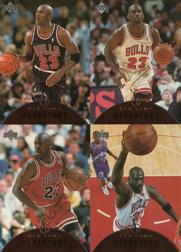 1997-98 Upper Deck Michael Jordan Air Time Jumbos (5x7) #1 card image