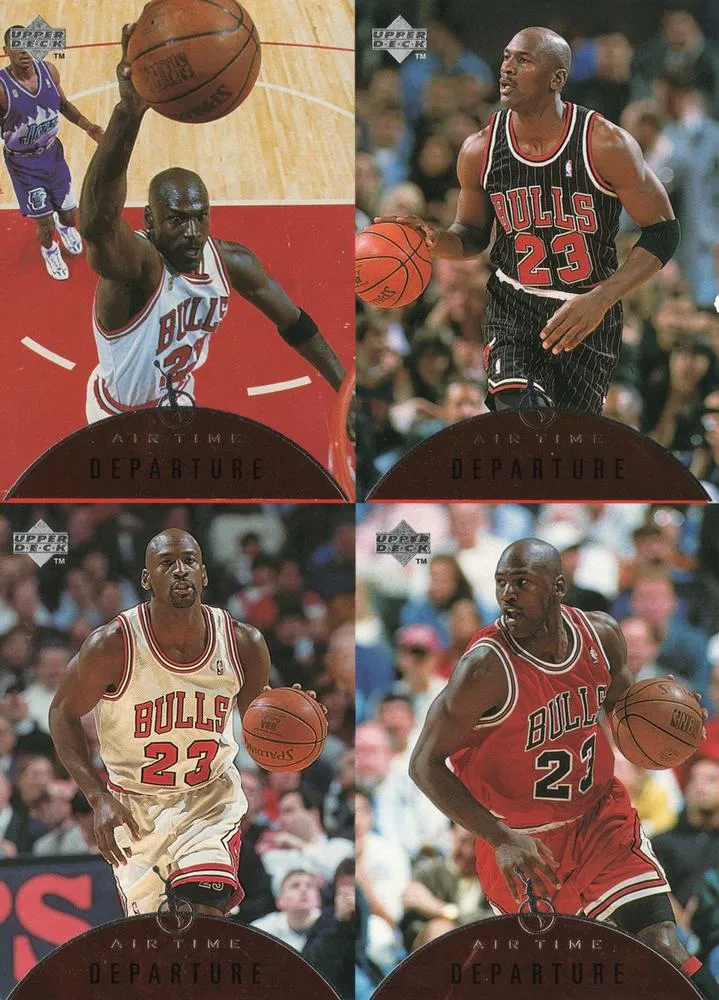1997-98 Upper Deck Michael Jordan Air Time Jumbos (5x7) #10 card image