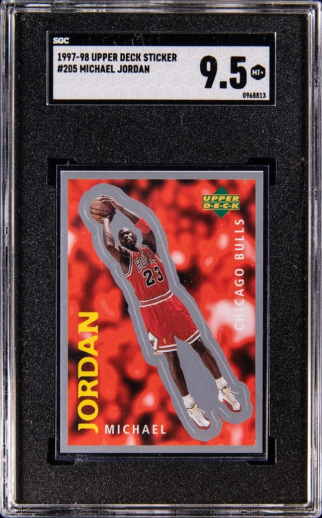 1997-98 Upper Deck Michael Jordan Sticker #205 card image