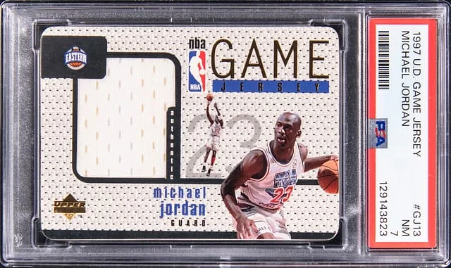 1997-98 Upper Deck Michael Jordan Game-Used Game Jerseys #GJ13 card image
