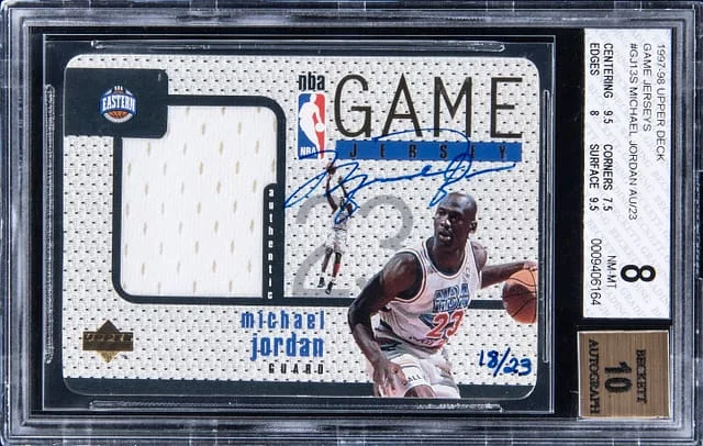 1997-98 Upper Deck Michael Jordan Game Jerseys #GJ13S card image
