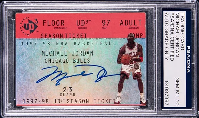 1997-98 Upper Deck Michael Jordan UD3 Season Ticket Autograph #MJ card image