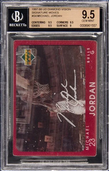 1997-98 Upper Deck Michael Jordan Diamond Vision Signature Moves #S4 card image
