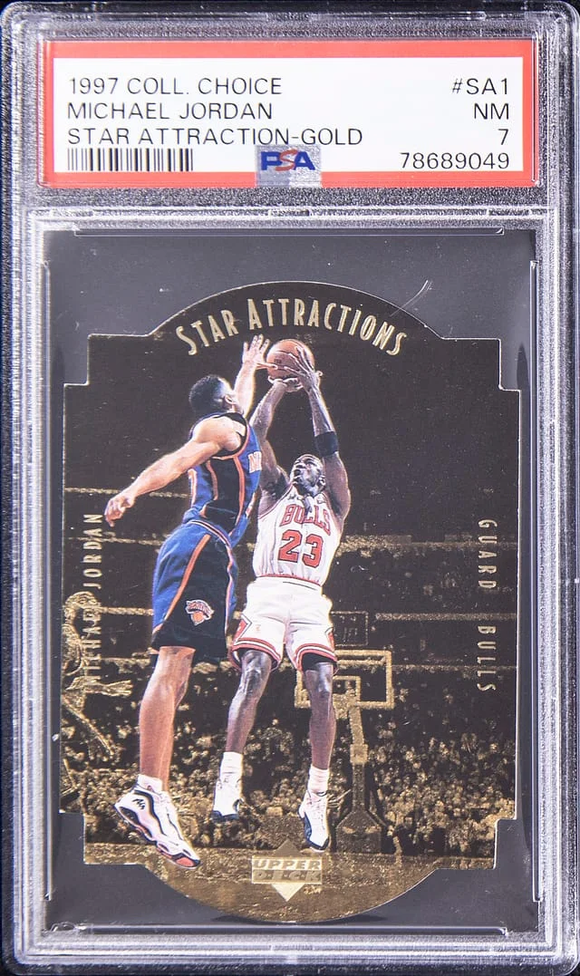 1997-98 Upper Deck Michael Jordan Collectors Choice Star Attractions Gold #SA1 card image