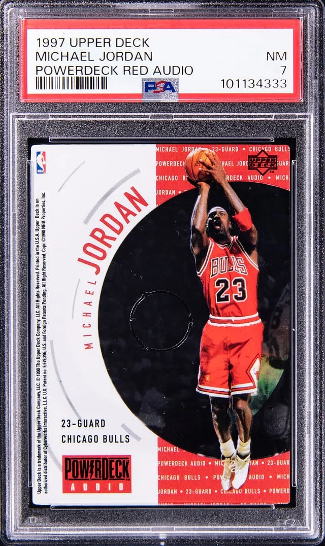 1997-98 Upper Deck PowerDeck Red Audio Michael Jordan #no-number card image
