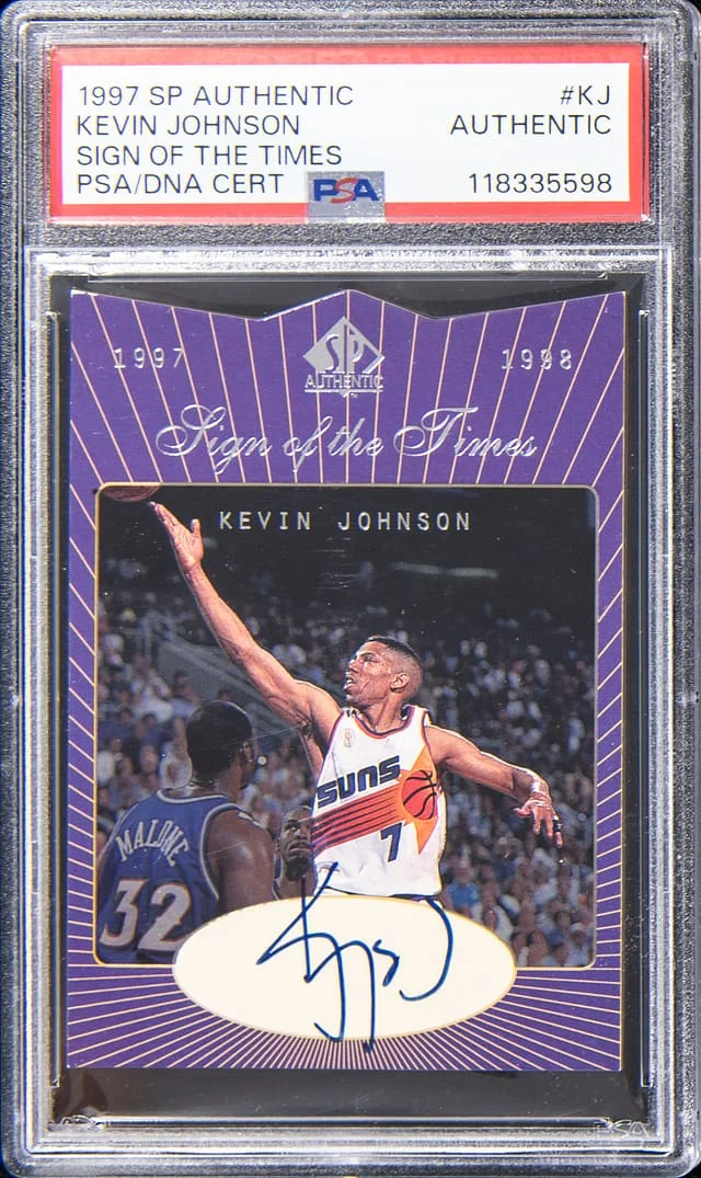 1997-98 Upper Deck SP Authentic Kevin Johnson Sign Of The Times #KJ card image