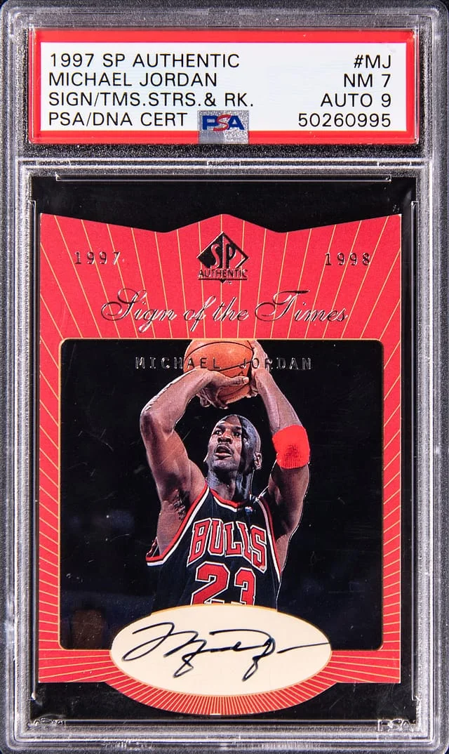 1997-98 Upper Deck SP Authentic Michael Jordan Sign Of The Times Stars & Rookies #MJ card image