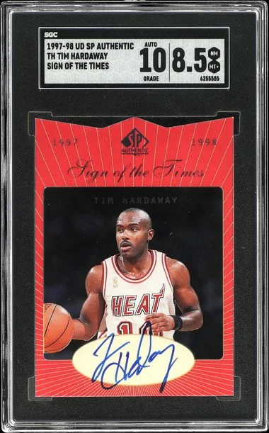 1997-98 Upper Deck SP Authentic Tim Hardaway Sign Of The Times #TH card image