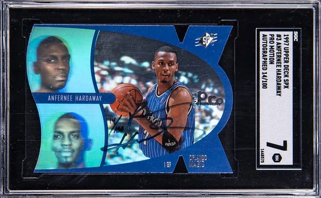 1997-98 Upper Deck SPx Anfernee Hardaway ProMotion Autographs #3 card image