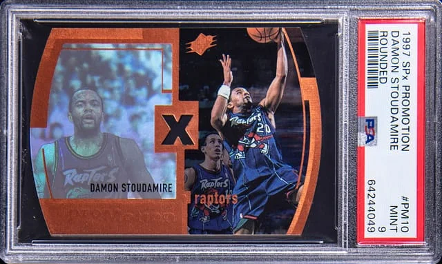 1997-98 Upper Deck SPx Damon Stoudamire Promotion Rounded #OM10 card image