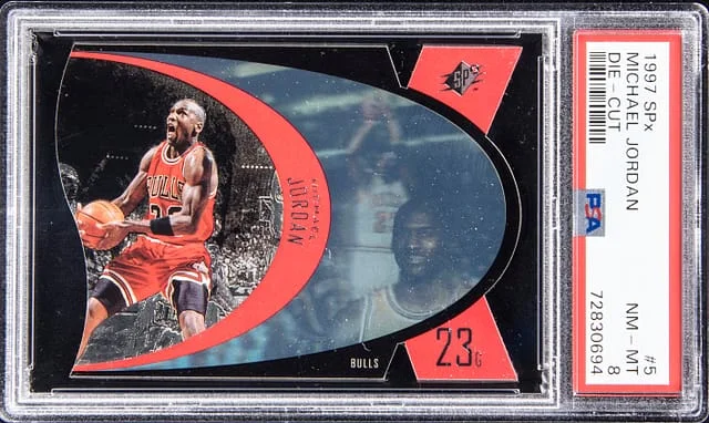 1997-98 Upper Deck SPx Michael Jordan Die-Cut #5 card image