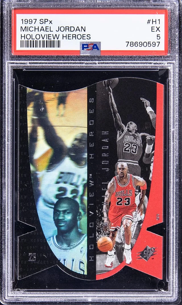 1997-98 Upper Deck SPx Michael Jordan Holoview Heroes #H1 card image