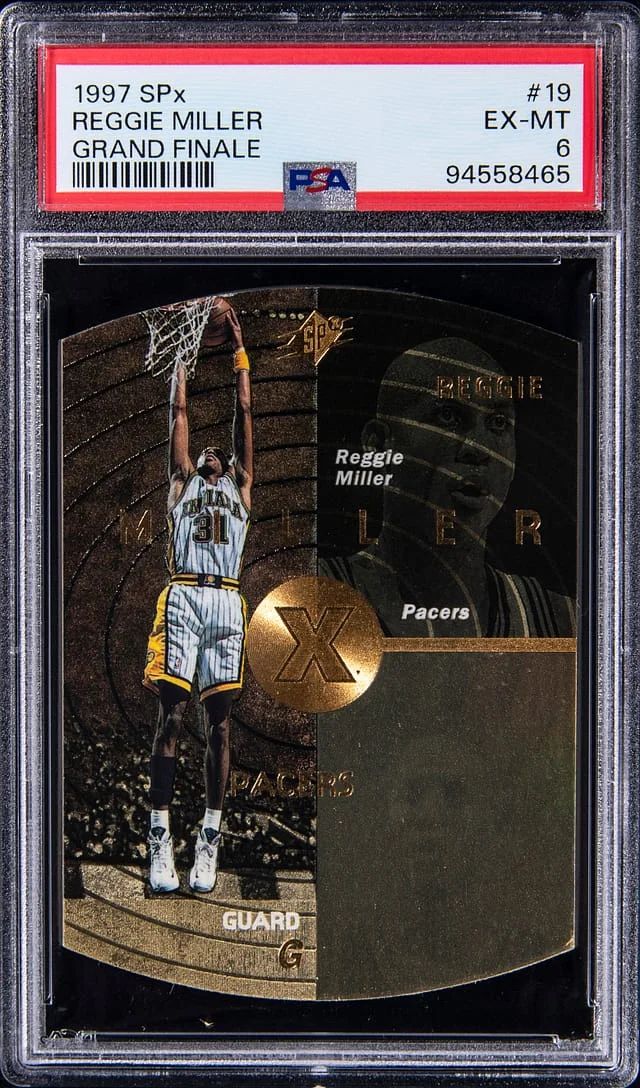 1997-98 Upper Deck SPx Reggie Miller Grand Finale #19 card image