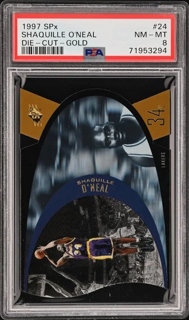 1997-98 Upper Deck SPx Shaquille O'Neal Die-Cut Gold #SPX24 card image