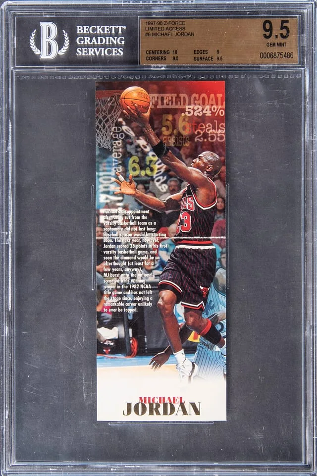 1997-98 Z-Force Michael Jordan Limited Access #6 card image