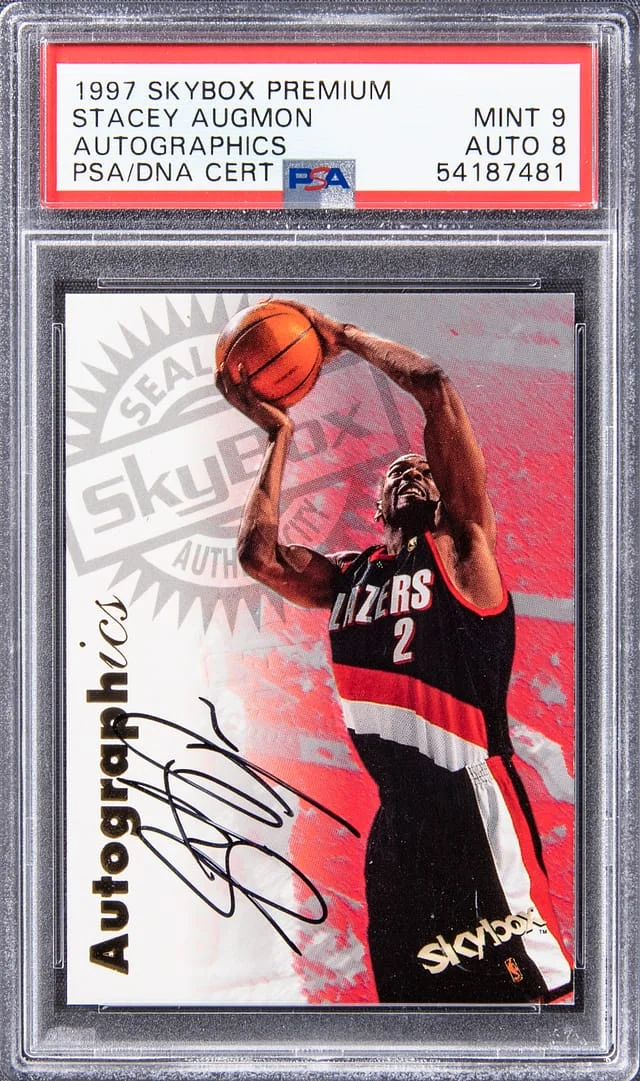 1997-99 SkyBox Premium Autographics Stacey Augmon #no-number card image