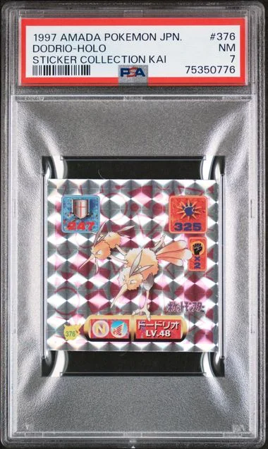 1997 Amada Pokemon Japanese Sticker Collection Kai Dodrio-Holo #376 card image