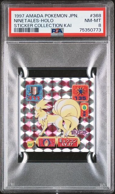 1997 Amada Pokemon Japanese Sticker Collection Kai Ninetales-Holo #368 card image