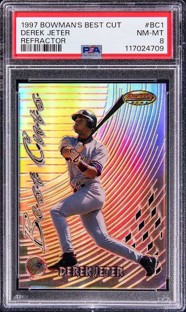 1997 Bowman Best Derek Jeter Cuts Refractor #BC1 card image