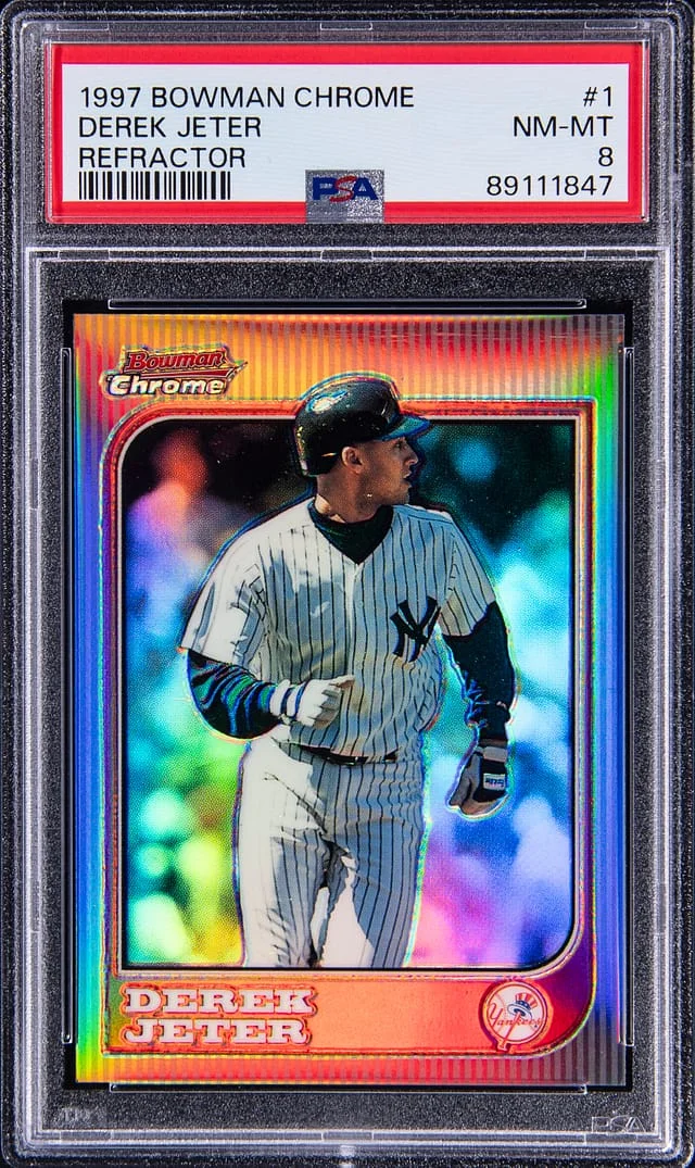 1997 Bowman Chrome Derek Jeter Refractor #R1 card image