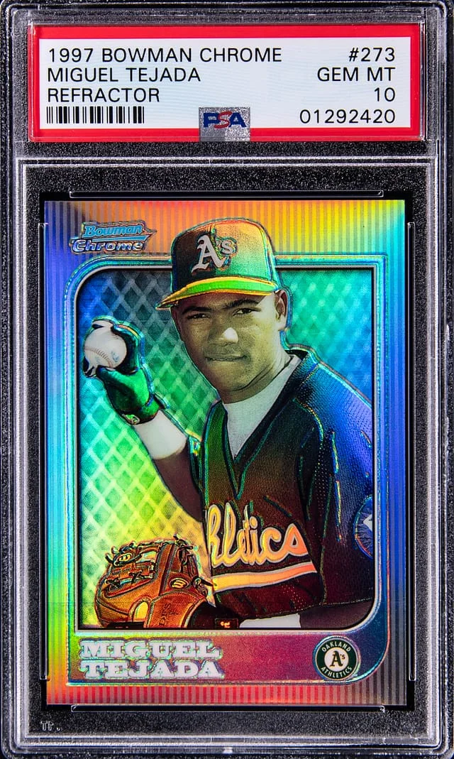 1997 Bowman Chrome Miguel Tejada Refractor #273 card image