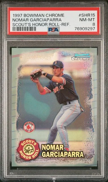 1997 Bowman Chrome Nomar Garciaparra Scout's Honor Roll Scout's Honor Roll Refractor #SHR15 card image