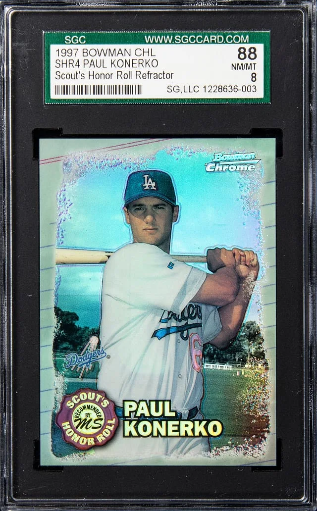 1997 Bowman Chrome Paul Konerko Scouts Honor Roll Refractor #SHR4 card image