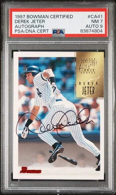1997 Bowman Derek Jeter Certified Autograph #CA-41 card image