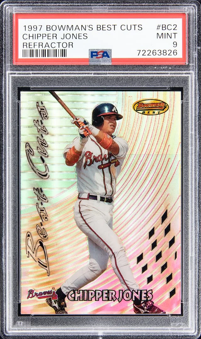 1997 Bowman's Best Chipper Jones Cuts Refractor #BC2 card image