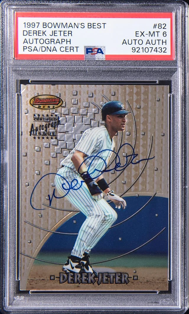 1997 Bowman's Best Derek Jeter Autograph #82 card image