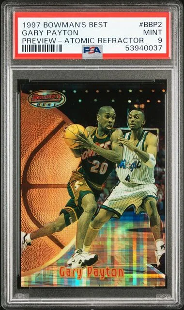 1997 Bowman's Best Gary Payton Preview #BBP2 card image