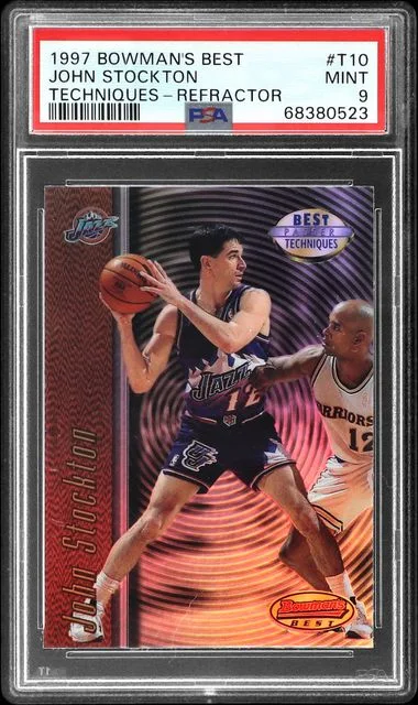 1997 Bowman's Best John Stockton Techniques Refractor #T10 card image