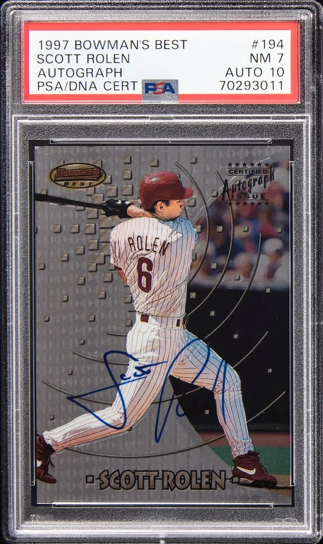 1997 Bowman's Best Scott Rolen Autograph #194 card image
