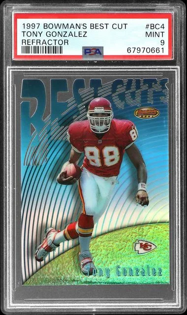 1997 Bowman's Best Tony Gonzalez Cut Refractor #BC4 card image