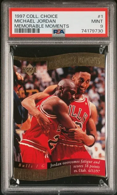 1997 Collector's Choice Michael Jordan Memorable Moments #1 card image
