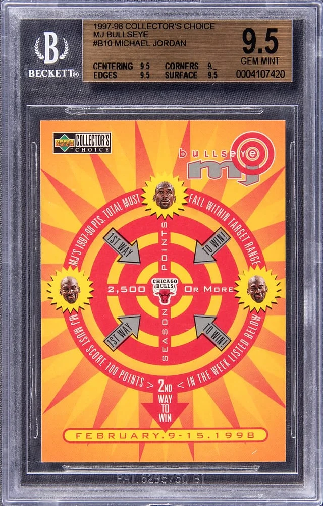 1997 Collector's Choice Michael Jordan MJ Bullseye #B10 card image