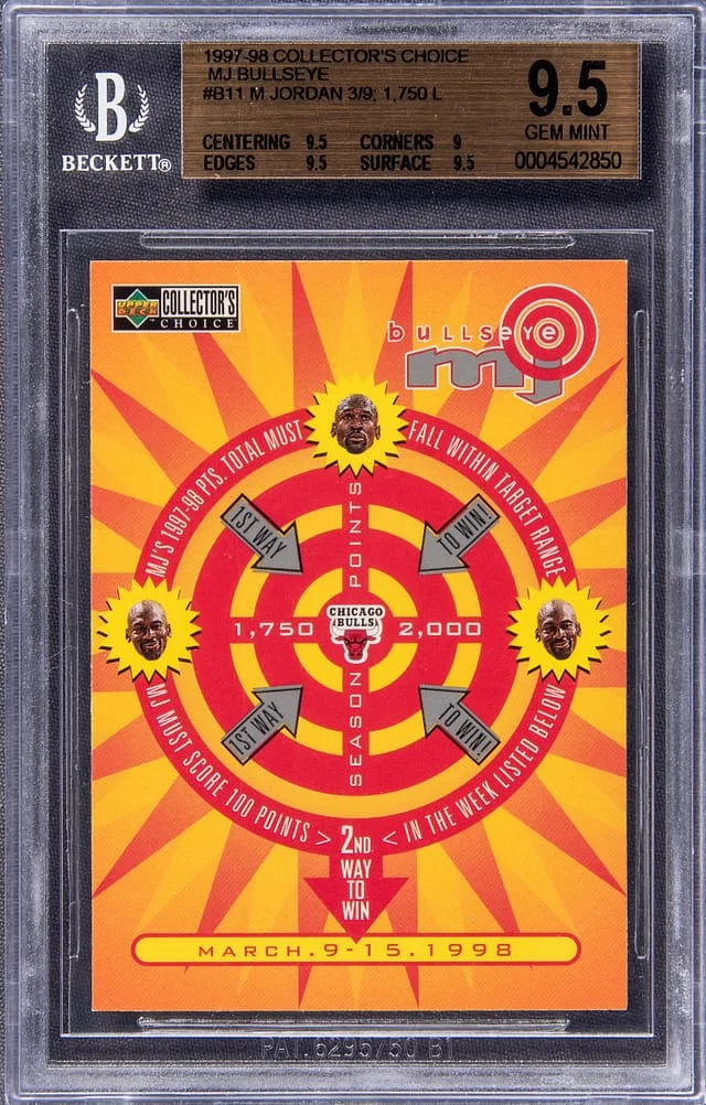 1997 Collector's Choice Michael Jordan MJ Bullseye #B11 card image