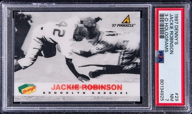 1997 Denny's 3-D Holograms Jackie Robinson #29 card image