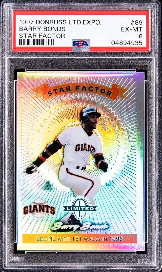 1997 Donruss Barry Bonds (/40) Limited Exposure Star Factor #89 card image